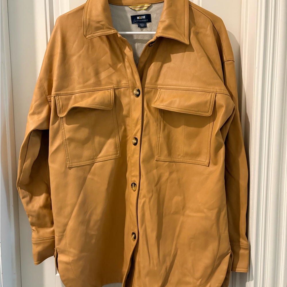 Anthropologie Maeve Faux Leather Jacket - Picture 1 of 3